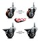 Service Caster 3 Inch Maroon Polyurethane 10 MM Threaded Stem Caster Set 2 Brakes SCC SCC-TS20S314-PPUB-MRN-M1015-2-PLB-2 - alternate 4